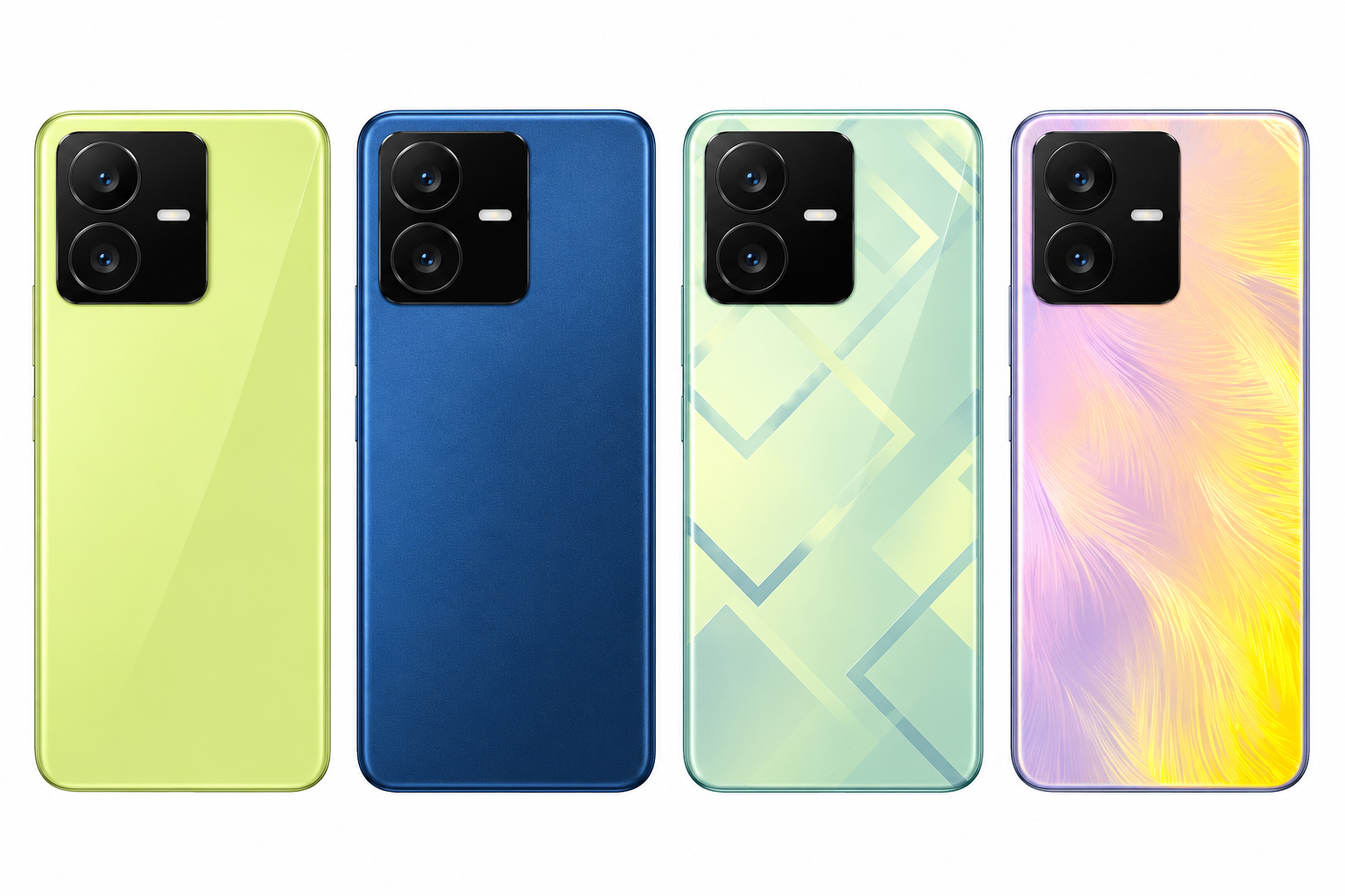Compatible Replacement for Vivo Y22 4G Full Housing Body – Yellow, Navy Blue, Green & Purple